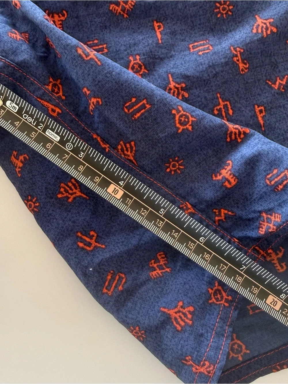 Patagonia Mens Board Shorts Blue Orange Southwest Desert Print Swim Trunks 36